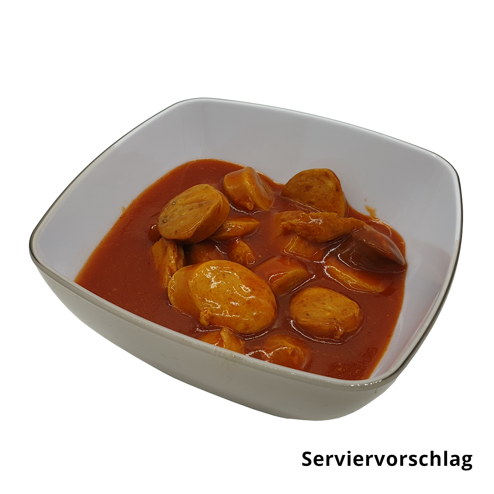 Currywurst, Vollkonserve, 10 Jahre haltbar, Serviervorschlag