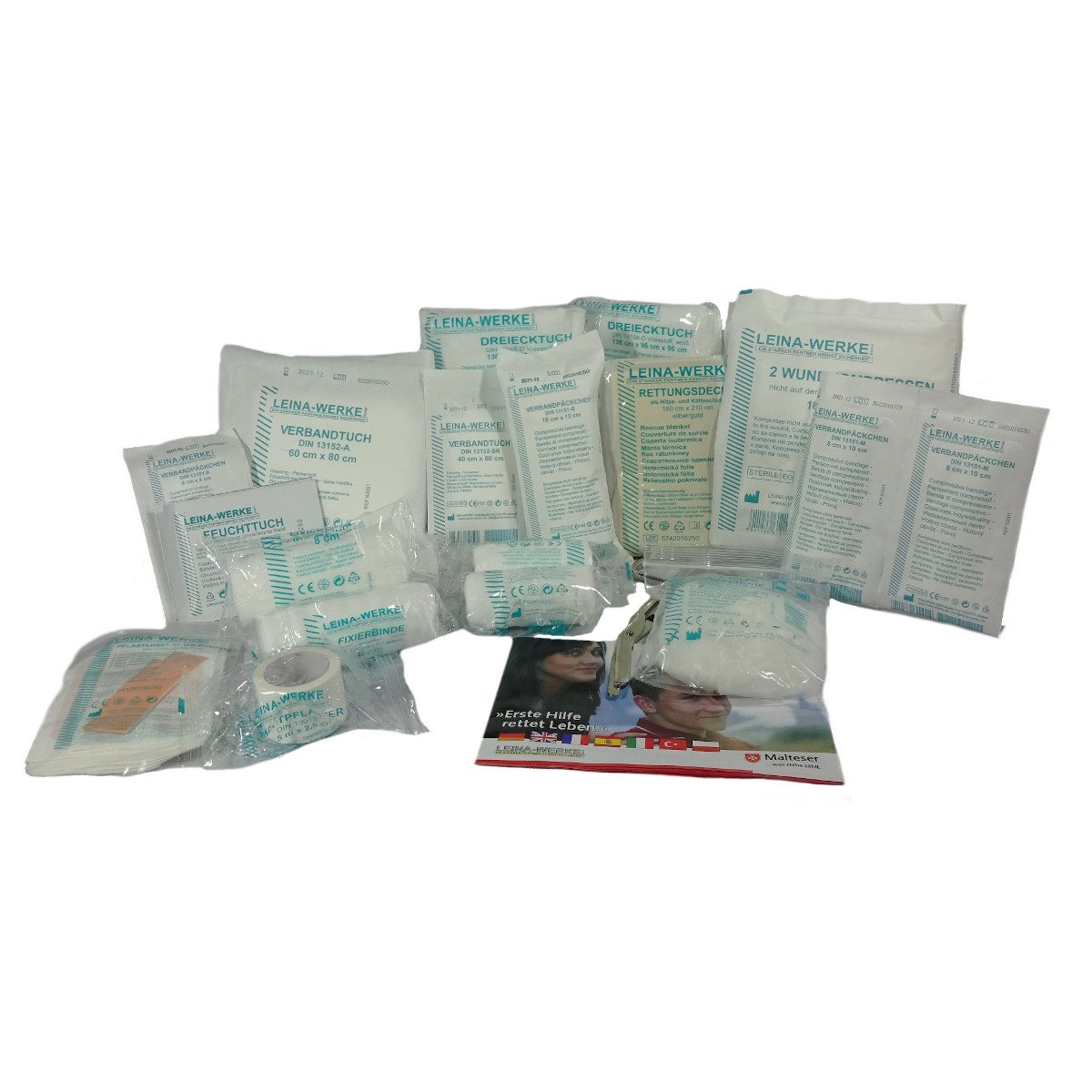 Erste-Hilfe-Set Folienpack, DIN 13 164, 43-teilig, Inhalt 2