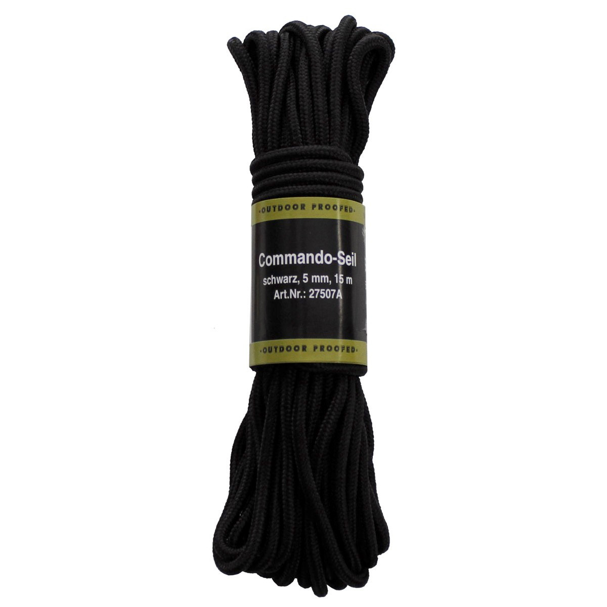 Commando-Seil 15m, 5mm, schwarz, Ansicht 1