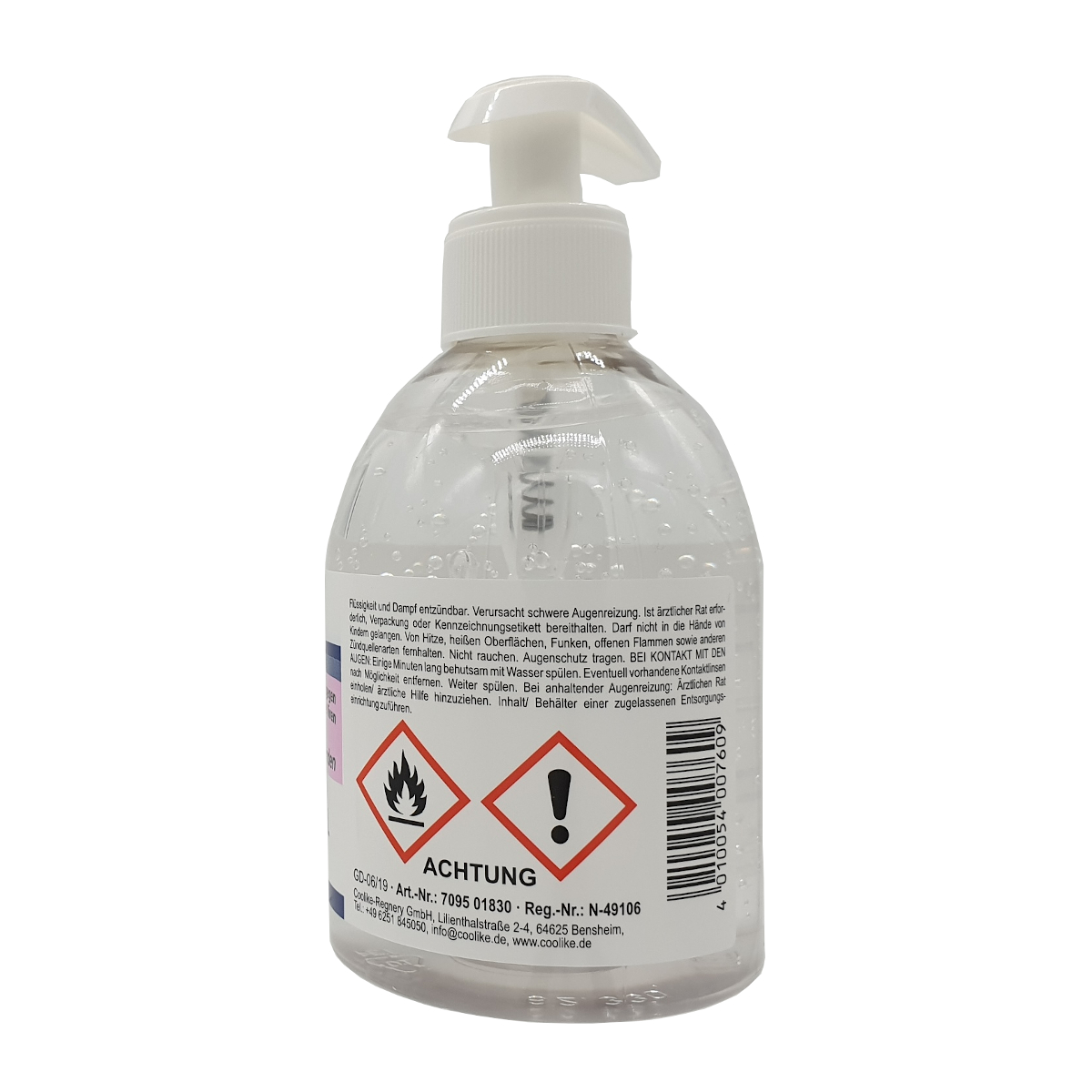 Vibasept Hygiene Handgel, Spender, 300ml, Rückseite