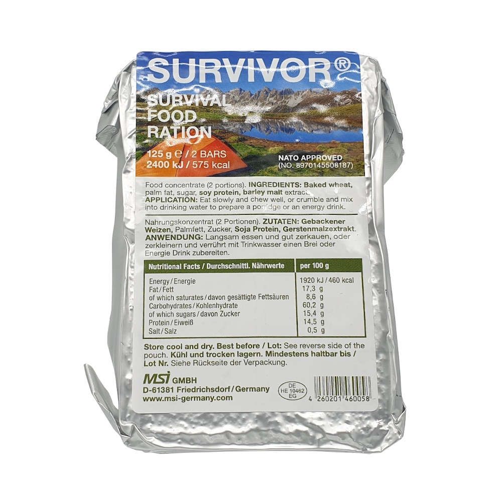 SURVIVOR Notration, 20 Jahre haltbar, Vorderseite 2