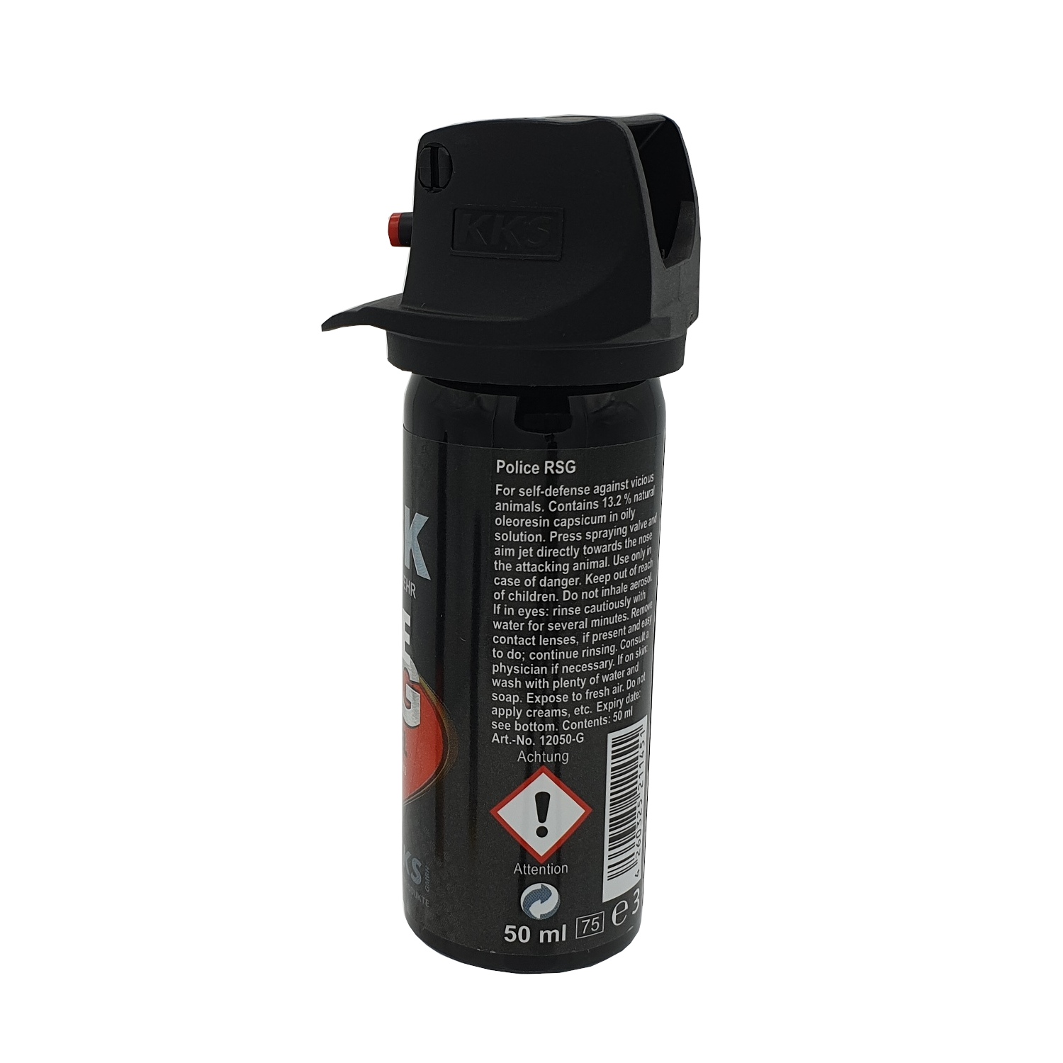 Pfeffer-Spray, Gel, 50 ml, RSG-Police, Rückseite 1