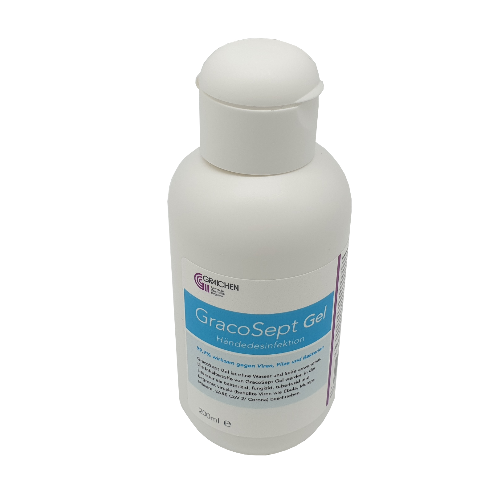 Gracosept Hand-Desinfektionsgel, 200ml, Vorderansicht 1