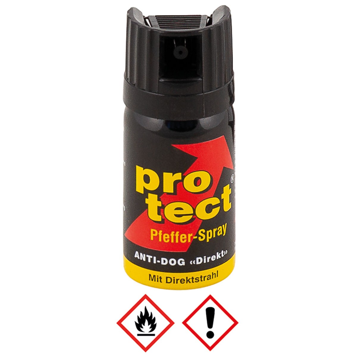 Protect - Pfefferspray, Direktstrahl, 40ml, Vorderseite