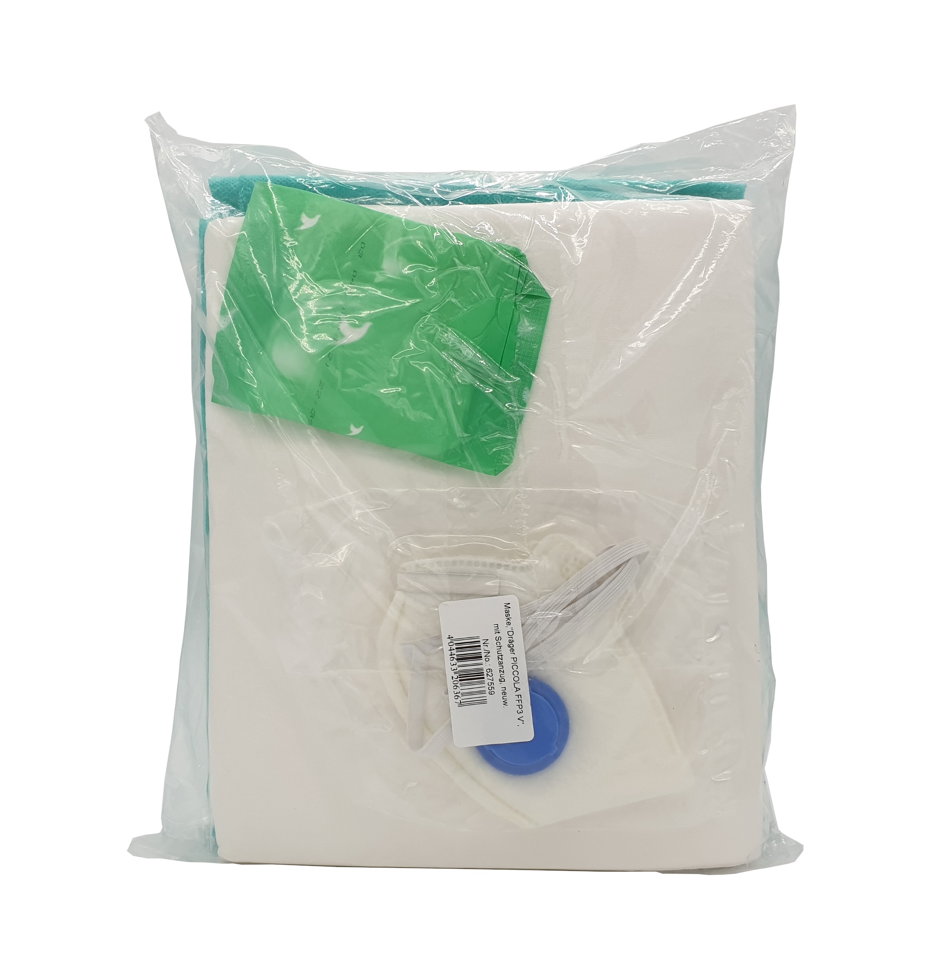 Dräger FFP3 Maske mit Schutzanzug, PSA, 5-teilig, Verpackung 2