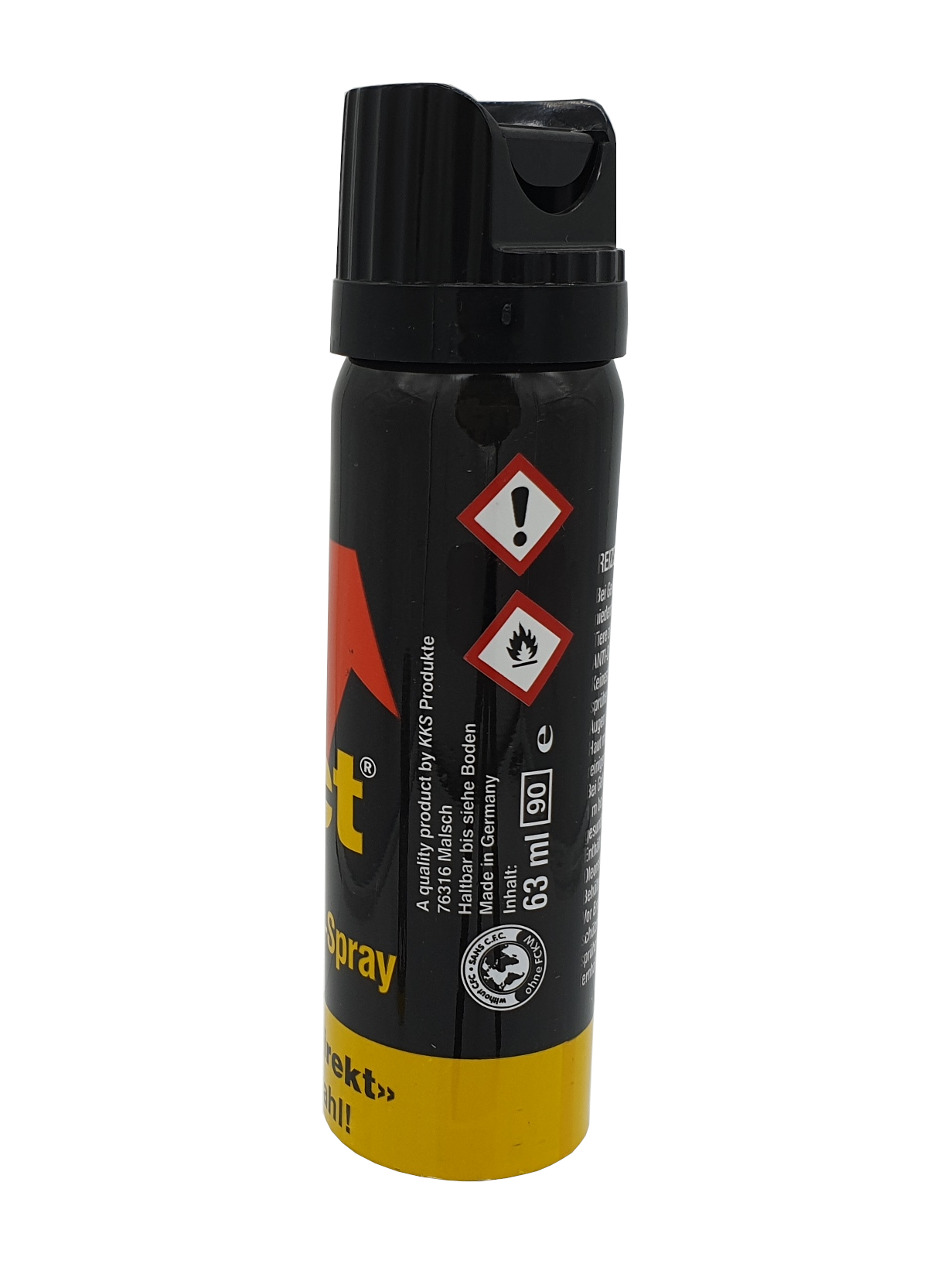 Protect - Pfefferspray, Direktstrahl, 63ml, Seitenansicht