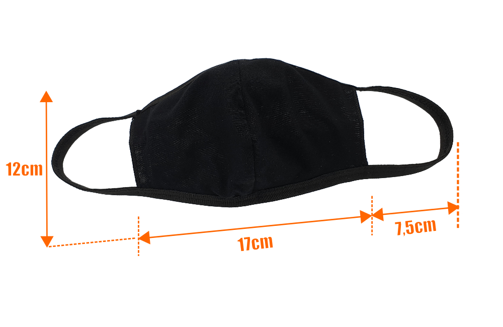 Mund-Nase-Maske Typ II, wiederverwendbar, 2x Aktivkohle-Filter, Größe